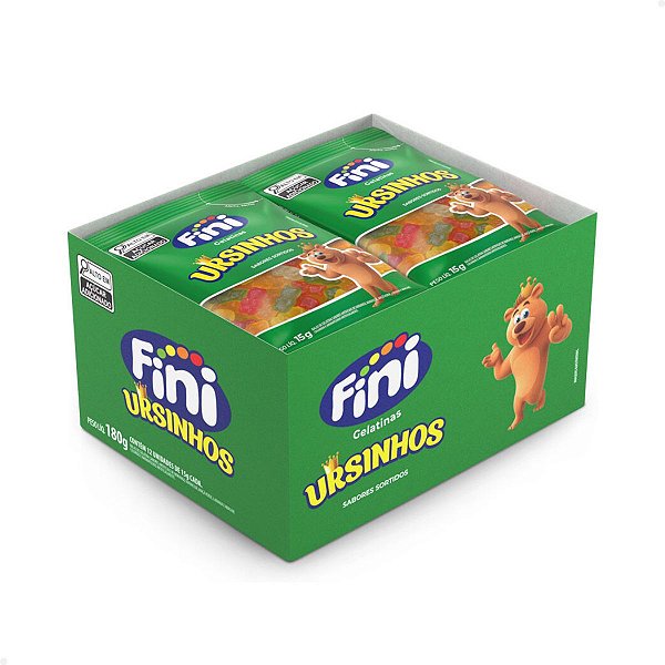 Bala de Gelatina Fini Ursinhos 15g com 12 Unidades