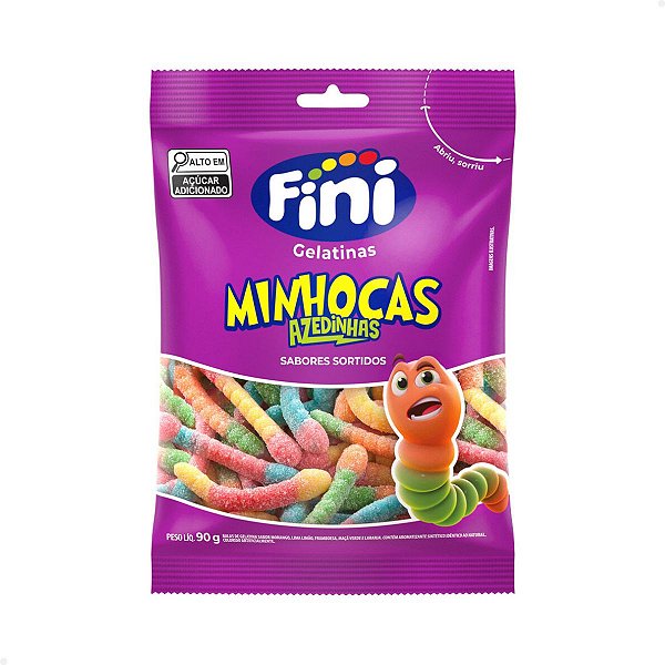 Bala Fini Minhocas Azedinhas 90g