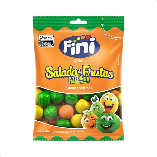 Chiclete Fini Chiclé Salada de Frutas Azedinha 80g