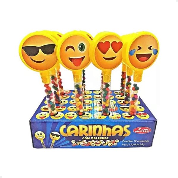Brinquedo Carinhas com Balinhas Letti com 12 Unidades