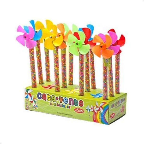 Brinquedo Catavento com Balinhas Letti com 12 Unidades