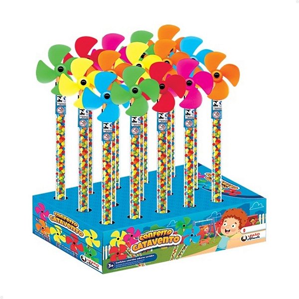 União Brinquedo Confeito Catavento 18g com 15 Unidades