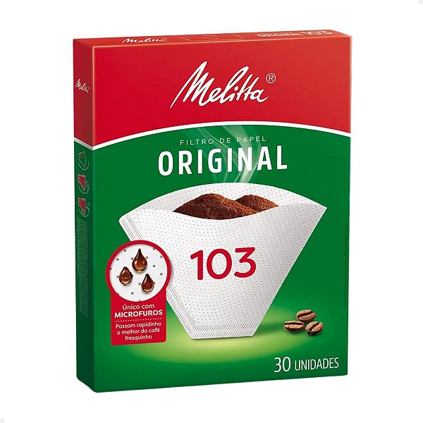 Filtro de Papel Melitta 103 com 30 Unidades