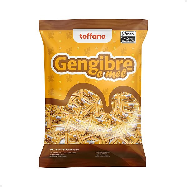 Bala de Gengibre e Mel Toffano 500g