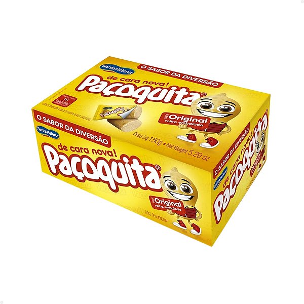 Paçoquita Quadradinho Santa Helena 20g - 50 Unidades