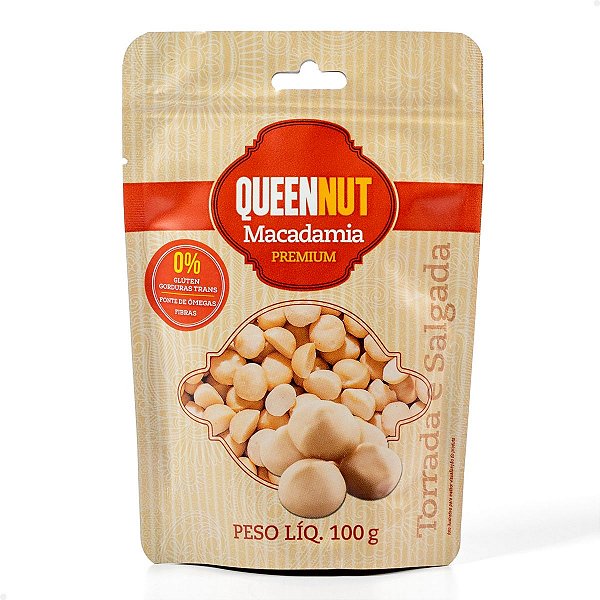 Macadâmia Torrada e Salgada Premium 100g - QueenNut #LeveMaisPagueMenos