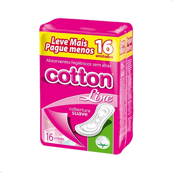 Absorvente Suave Sem Abas - Cotton Line - 16 Unidades