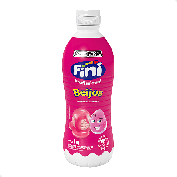 Calda para Sorvete Fini Beijos 1Kg - Cobertura para Sorvetes e Sobremesas