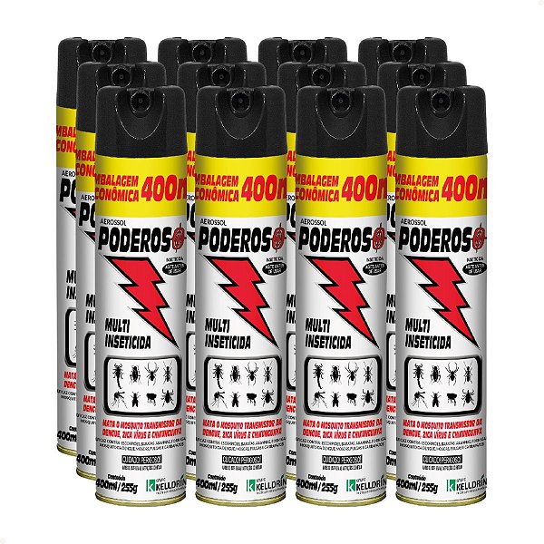 Fardo Econômico 12 Unidades – Multi-inseticida Poderoso Aerossol 400ml