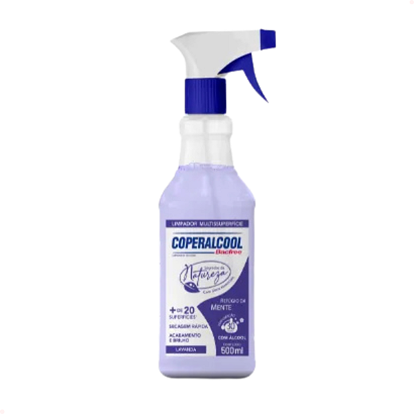 Limpador Multissuperfície Lavanda 500ml - Coperalcool Bacfree Segredos da Natureza