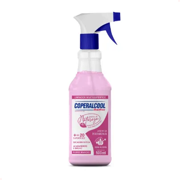 Limpador Multissuperfície Flores Brancas 500ml - Coperalcool Bacfree Segredos da Natureza