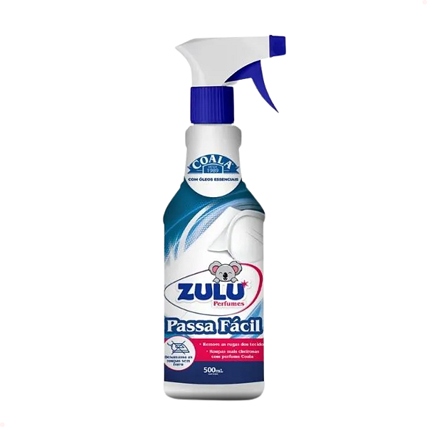 Passa Fácil Zulu Perfumes 500ml + Coala - Facilitador de Passar Roupas