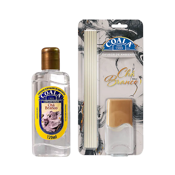 Kit Limpador Perfumado 120ml + Difusor de Aromas 100ml - Coala Chá Branco