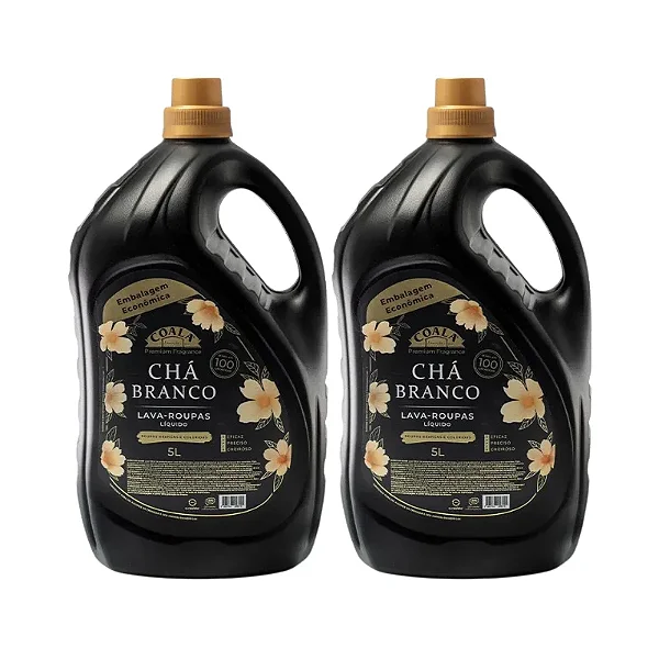 Kit Lava-Roupas 10L Coala Chá Branco Coala 2x5L