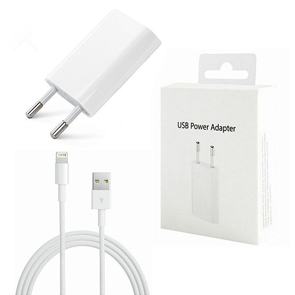 Cabo de carregamento USB para iPhone, 5W, Adequado para iPhone 12, 11, 7, 8 Plus