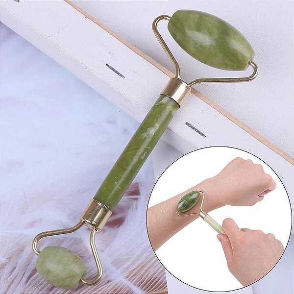 Rolo Massageador Pedra Jade Massagem Facial Anti Rugas Skin Care unidade - Entre