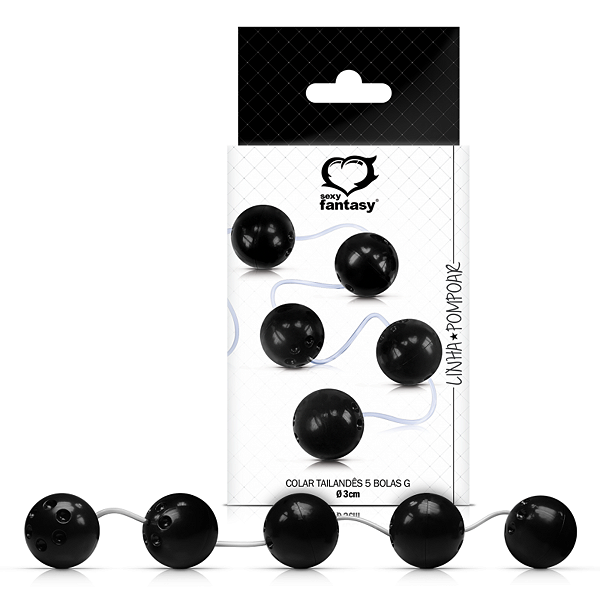 Colar Tailandês com 5 Bolas Tam G Sexy Fantasy