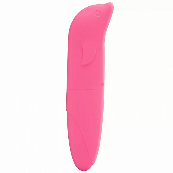 Vibrador de Ponto G Aveludado com Formato Golfinho Rosa