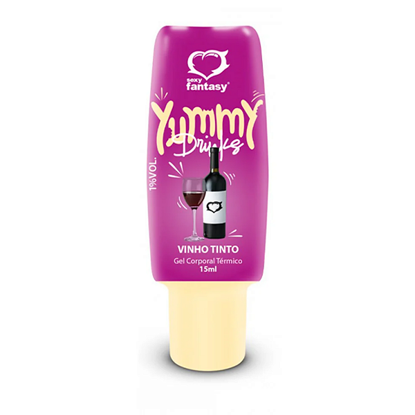 Yummy Drinks Vinho Tinto Gel Térmico 15 ML Sexy Fantasy