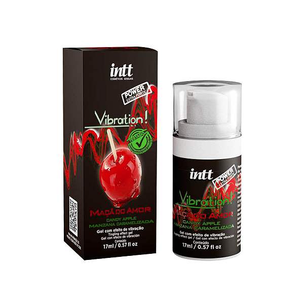 Vibration Power Gel Excitante que Vibra Maçã do Amor 17ml Intt