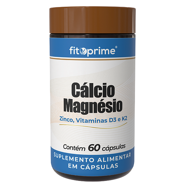 Cálcio Magnésio e Zinco + Vitaminas D3 e K2 Fitoprime