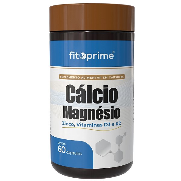 Cálcio Magnésio e Zinco + Vitaminas D3 e K2 Fitoprime