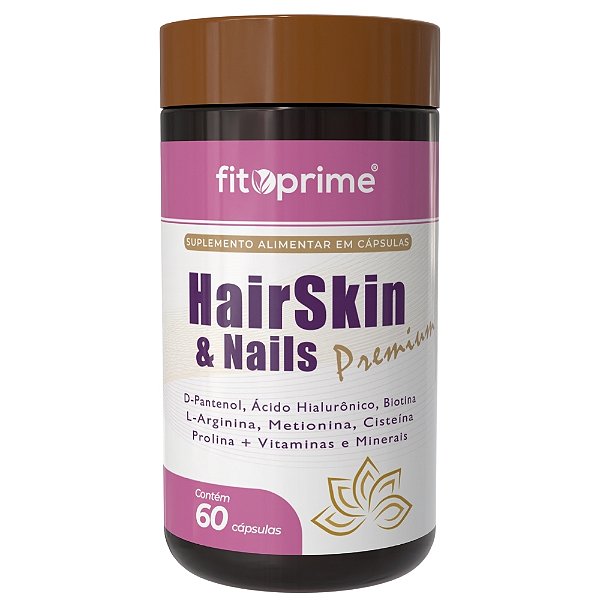 Hair Skin & Nails Premium com Vitaminas e Minerais Fitoprime