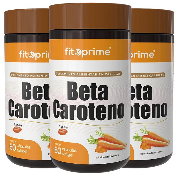 Kit 3 Potes de Beta Caroteno Fitoprime