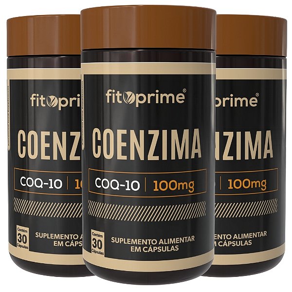 Kit 3 Potes de Coenzima Q10 100mg Fitoprime
