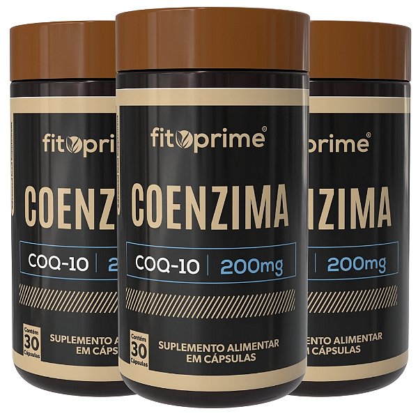 Kit 3 Potes de Coenzima Q10 200mg Fitoprime