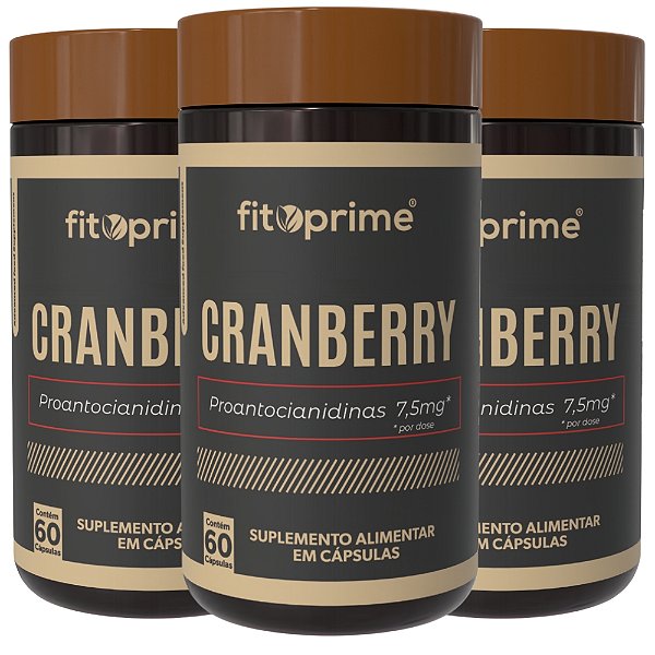 Kit 3 Potes de Cranberry Fitoprime