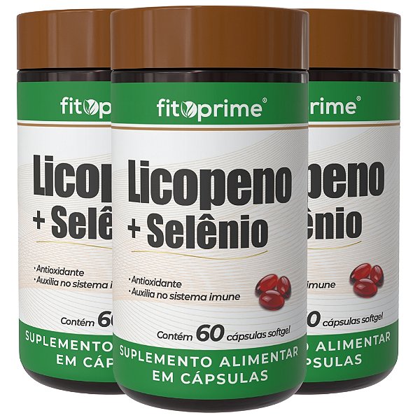 Kit 3 Potes de Licopeno + Selênio Fitoprime