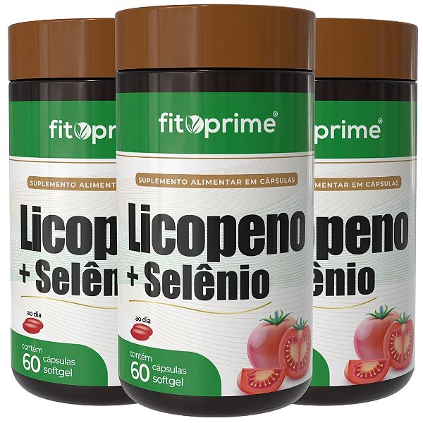 Kit 3 Potes de Licopeno + Selênio Fitoprime