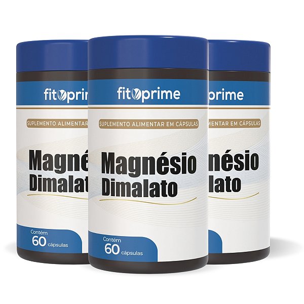 Kit 3 Potes de Magnésio Dimalato Fitoprime