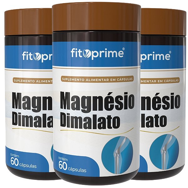 Kit 3 Potes de Magnésio Dimalato Fitoprime