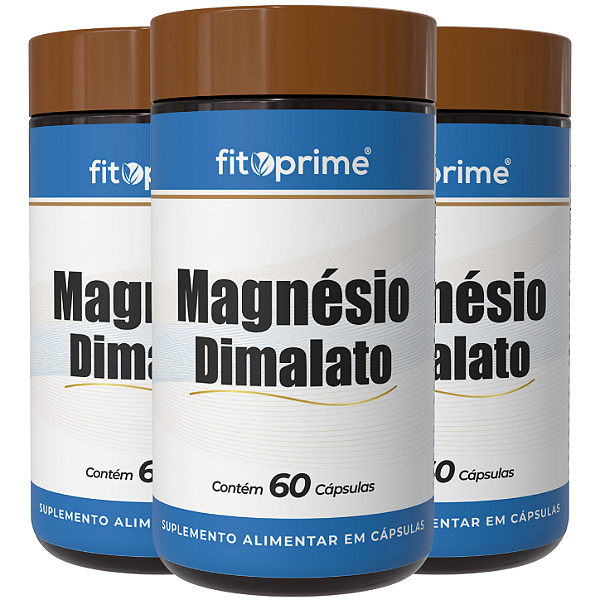 Kit 3 Potes de Magnésio Dimalato Fitoprime
