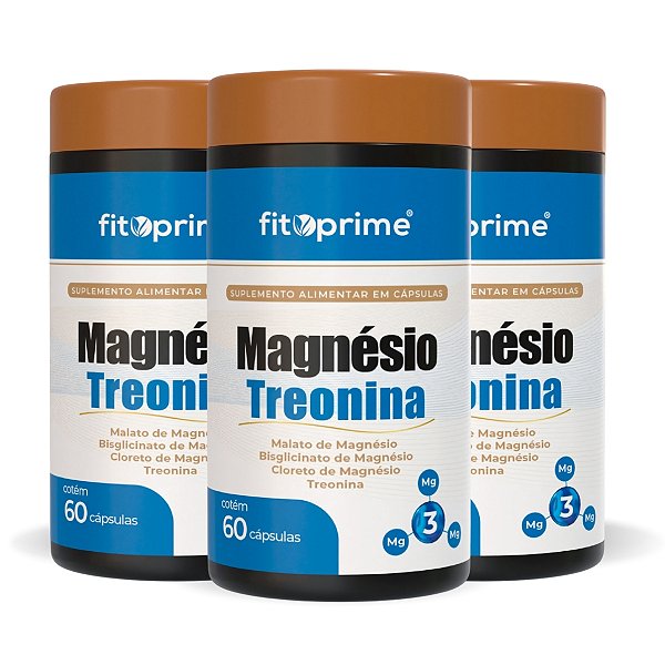 Kit 3 Potes de Magnésio Treonina Fitoprime