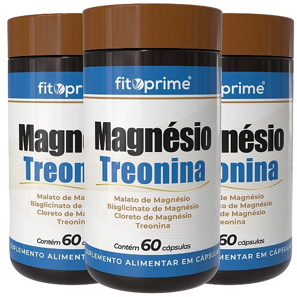 Kit 3 Potes de Magnésio Treonina Fitoprime