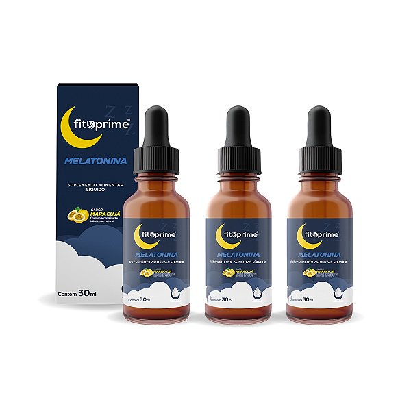 Kit 3 Potes de Melatonina líquida Fitoprime 30ml