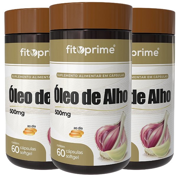 Kit 3 Potes de Óleo de Alho Fitoprime