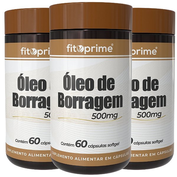 Kit 3 Potes de Óleo de Borragem Fitoprime