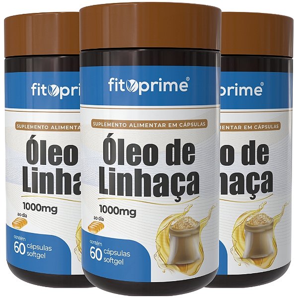 Kit 3 Potes de Óleo de Linhaça Fitoprime