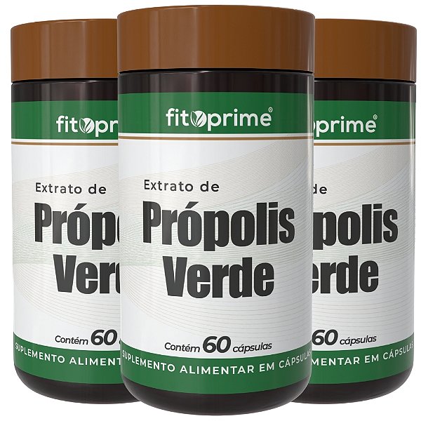 Kit 3 Potes de Extrato de Própolis Verde Fitoprime