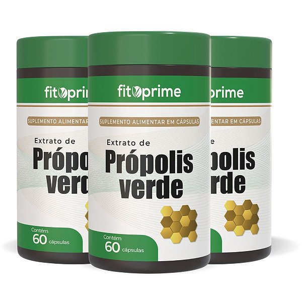 Kit 3 Potes de Extrato de Própolis Verde Fitoprime