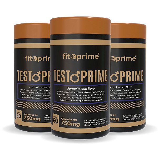 Kit 3 Potes de Test Prime Men Fitoprime