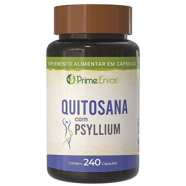 Quitosana com Psyllium 240 cápsulas Prime Ervas
