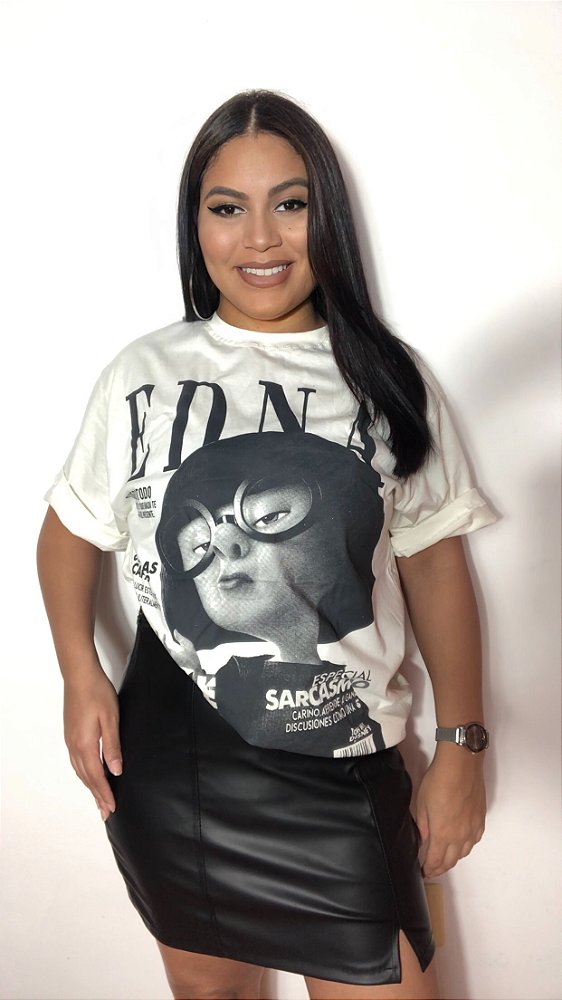 Saia Anne - Couro Fake