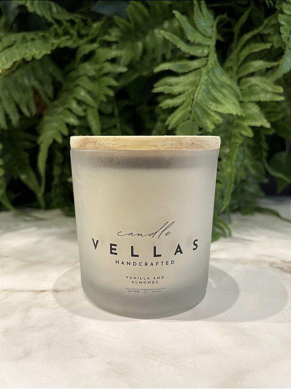 VELA AROMÁTICA - VANILLA AND ALMONDS :: 100% VEGETAL