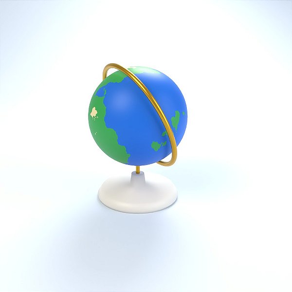 Planeta Terra de Mesa com Eixo Inclinado