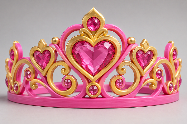 Coroa de Princesa Infantil Rosa
